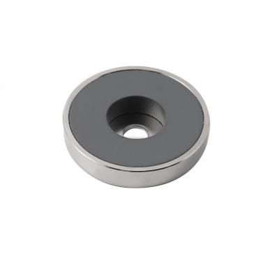 China Wholesale Ferrite Magnet Industrial Magnetic Materials Manufacturer Strong Pot Magnets With Hole for sale