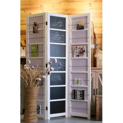 China Programmable blackboard surface allows you to create your own high quality custom handwoven paper folding artwork room divider double sided screen for sale