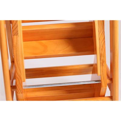 China Eco-friendly Folding Ladder Multifunctional Folding Stairs Ladder Solid Wood Stool for sale