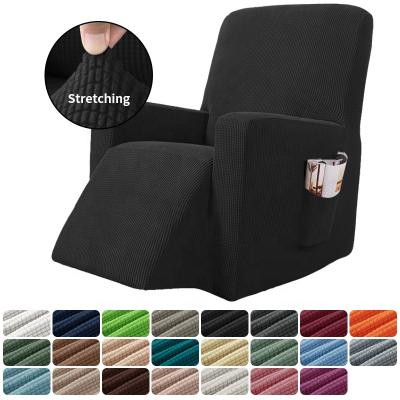 China High Elastic Couch Covers Chair Cover Jacquard Fabric Stretch Sofa Recliner Cover With Side Pockets for sale