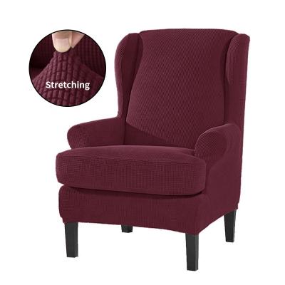 China Wingback High Elastic Chair Slipcover Royal Stretch Lounge Protective Armrest Chair Covers Sofa for sale