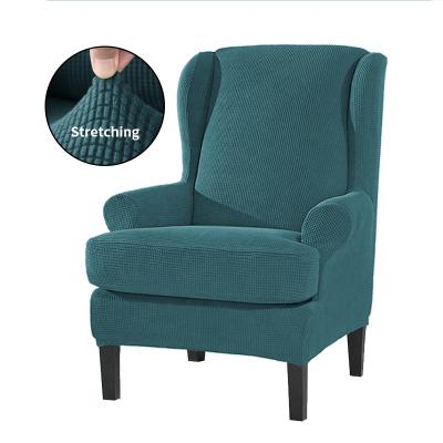 China Elegant High Elastic Design Slipcovers Wingback Chair Sofa Cover High Elasticity For Office Living Room for sale