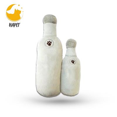 China Wine Shape Stuffed Plush Dog Toys Dog Chew Toys High Quality Viable Manufacturing Squeaky Toys for sale