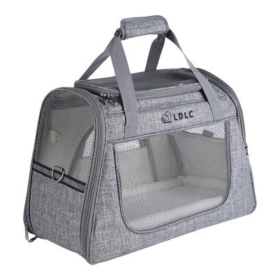 China Breathable Premium Airline Approved Soft-Sided Pet Travel Carrier With Breathable Mesh Windows Pet Carrier Hand Bag for sale