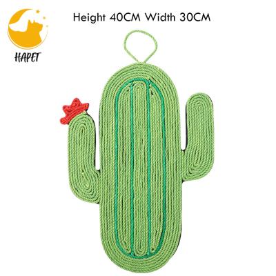 China Sustainable Cactus Sisal Cat Scratching Mat with Cocking Rope for Cat Playing for sale