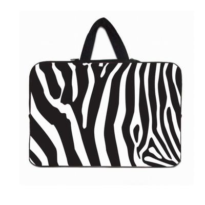 China Fasion Stripe Sublimation Printed Laptop Sleeve 15.6 Inch Neoprene Laptop Bag Sleeve With Handle for sale