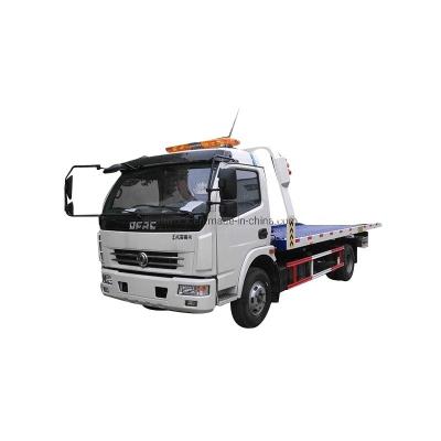 China Dongfeng Flatbed Wrecker Small Tow Truck met 110 kW motorvermogen 7500X2300X2500 mm Te koop