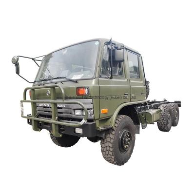 China Optional Size 6X6 Dongfeng Double Row Cab Chassis Truck 190HP Diesel Cargo Truck Chassis for sale