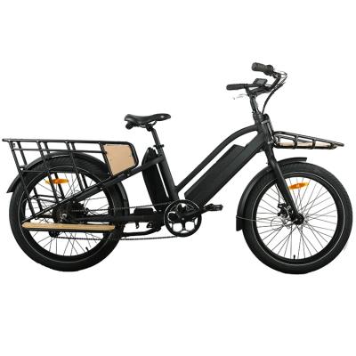 China Aluminum alloy EN15194 Europe market electric cargo bicycle, 2022 electric ebike bicycles electric cargo bicycle, fat tire cheap electric bicycle for sale