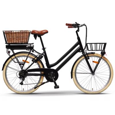 China Hot Selling Aluminum Alloy Detachable Battery Electric Bike Cheap City e Bike, Long Range 7 Speed ​​Electric e Bike Bicycle For Lady, Electric Bicycle for sale