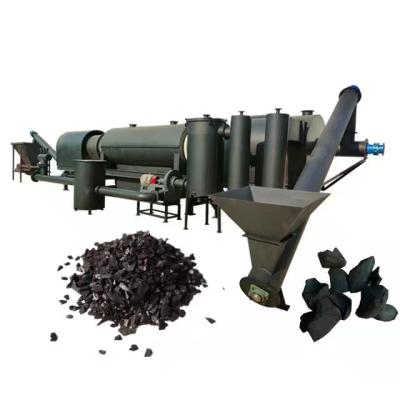 China Factory Good Price Coconut Shell Rice Husk Biochar Charcoal Wood Stick Briquettes Making Machine Carbonization Furnace Maker for sale