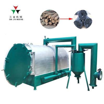 China 3m3 Long Time Cooling Briquette Furnace Smokeless Horizontal Charcoal Kiln Rotory Carbonization Furnace Machine For Coal Retort for sale