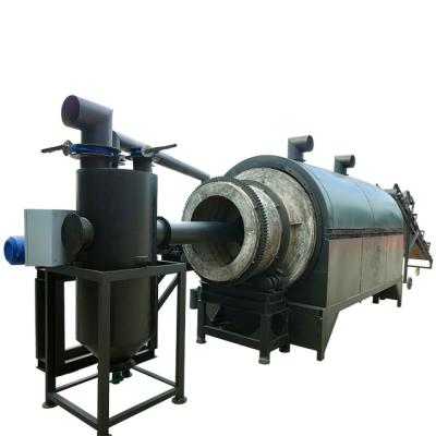 China Good Price 3-15CBM Coconut Husk Rice Shell Wood Biochar Stick Briquettes Making Machine Carbonization Furnace Maker for sale