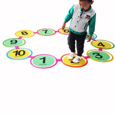 China High-quality agility circle physical fitness ring digital scale mat set hopscotch digital game children jump circle 8092 for sale