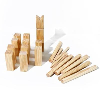 China Wood Rubber Wooden Lawn Kubb Game Set Viking Chess Outdoor Clash Toss Backyard Game for sale