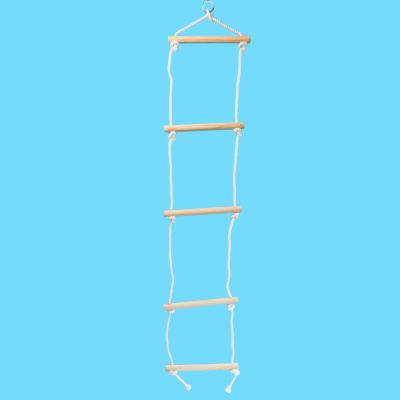 China Morden Factory Wholesale Playground Wooden Children Climbing Ladder Swing Sets Kids Rungs Safe Rope Climbing Rope Ladder for sale