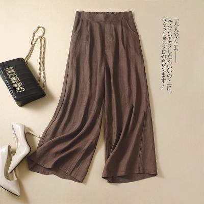 China High Waist LN079 QUICK DRY Slimming Autumn Women's Comfortable Pants Washable Loose Straight Cotton Fashion Canvas for sale