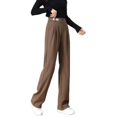 China New 2021 Latest RT359 Fashion High Quality QUICK DRY Suit Design Women's Loose Pants High Waist Women's Pants for sale