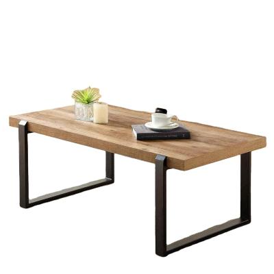 China (Size)Adjustable Coffee Table Rustic Wood and Industrial Metal Cocktail Table for Living Room for sale