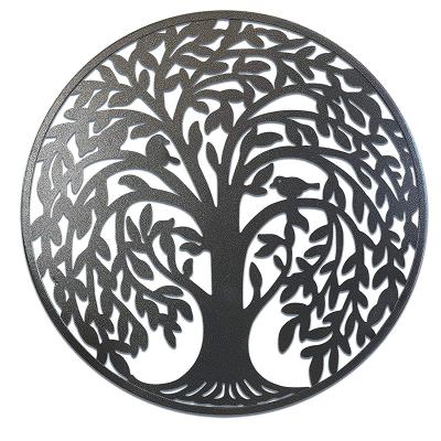 China Minimalist Multicolor Metal Wall Decor Wholesalers Round Tree Shape Iron Wall Wall Decor for sale