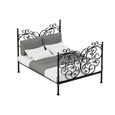 China Modern Classic Single Size Bedroom Furniture Metal Iron Double Bookcase Headboard Iron Frame Design Bed for sale