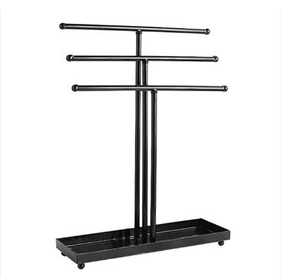 China Customize Factory Wholesale New Model New Arrival Storage Luxury Green Black 3-Tiers Jewelry Stand Jewelry Rack Display for sale