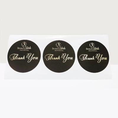 China Waterproof Custom 1.5 Inch Thank You Message Stickers For Business Logo for sale