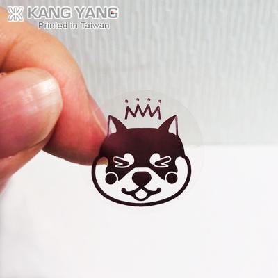 China Clear Foil Sticker Hot Stamping Foil Clear Sticker for sale