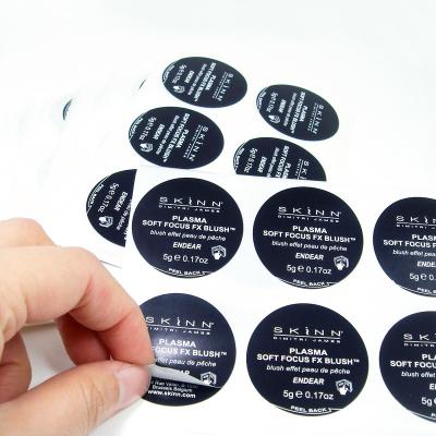 China With Extend Content Double Layer Custom Round Sticker Label For Cosmetics for sale