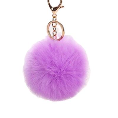 China Custom Made Custom Furry Customized High Quality Plush Rabbit Pom Pom Keychain Wholesale for sale