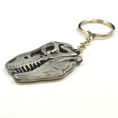 China Promotion Gift Bulk Cheap Blank Laser Engraving Simple Custom Dinosaur Key Chain Metal Key Chain for sale