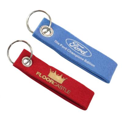 China Promotion Gift Factory Manufacturers Customized Personal Embroidery Felt Key Indicator Holder Key Chain for sale