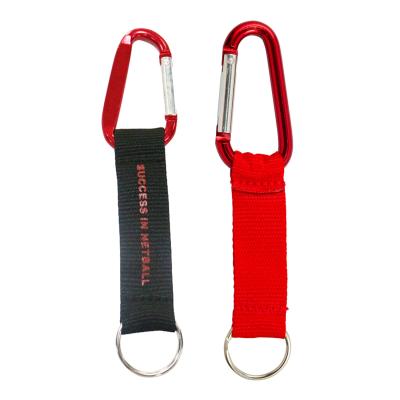 China Wholesale Promotion Gift Blank Aluminum Custom Design Logo Carabiner Lanyard Keychain for sale