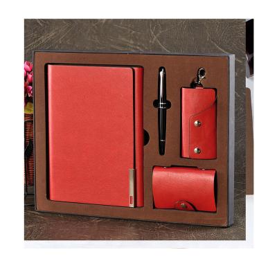 China Presentation Gift Set Customizable Leather PU Logo Notebook Business, Factory Sale Pen Card Bag Office Stationery Business Gifts 18k 32k 48k Set for sale