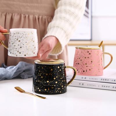 China Nordic hot sale white black pink ceramic mug, various color luxury ceramic mug gift set wholesale for sale