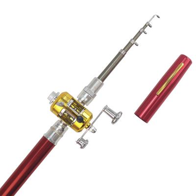 China Factory Mini Pocket Glass Pen Sized Fishing Rod And Reel Combo Small Fishing Rod With Reel for sale