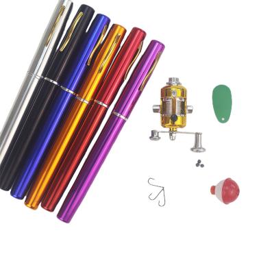 China Mini Glass Fishing Rod 10 Pcs Set Including Bobber Hook Baldes with Case Fishing Rod and Reel Pen for sale