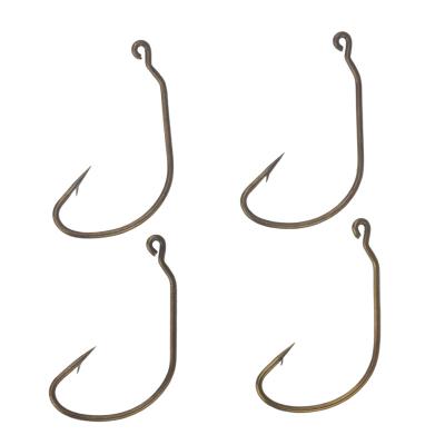 China Soft worm bait freshwater and saltwater netting worm hook low to high carbon drop shot hooks anzuelos de pesca for sale