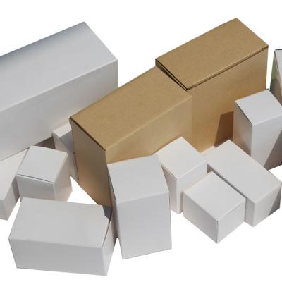 China Wholesale Recyclable Custom Logo Square Cardboard Container Black White Brown Cosmetic Bottle Packaging Paper Box for sale