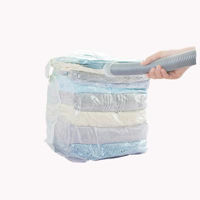 China Wholesale Clear PVC Bag Folding Comforters Clothes Packaging Vacuum Storage Bag for sale