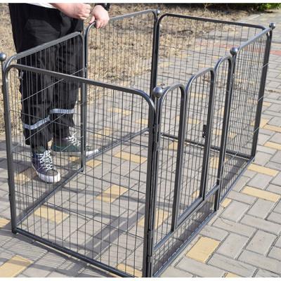 China Breathable Powder Coated Metal Dog Playpen Fence Foldable Dog Playpen Case for sale