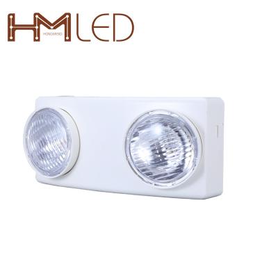 China Intelligent Rechargeable Twin Spot Light 3Wx2 Emergency Light Double Head Led Emergency Light for sale