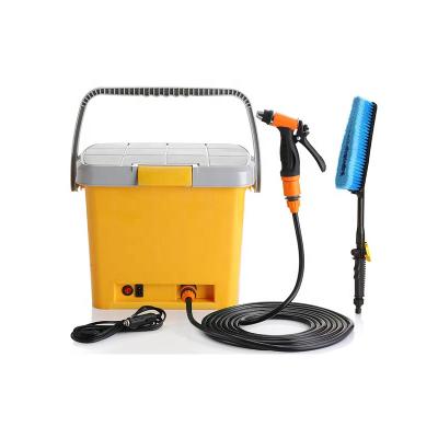 China 12V PP Car Cleaning Kit Portable Water Spray High Pressure Electric Car Washer Set for sale