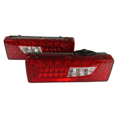 China Waterproof Stop/Reverse/Turn/Tail Tail Trailer Lights 24V Square Turn Stop Truck Lights Led For Scania for sale