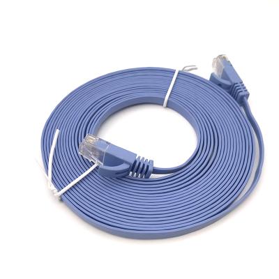 China Flat Cat5 Cat6 Cat7 Cat8 Rj45 Telecommunication Patch Cord Cable Pass Through Fluk 8000 Test for sale