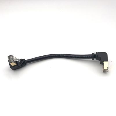 China Black Patch Cord Cat 8 Cat 7 Cat 10m 6 FTP Rj45 1m 3m 5m 6m Round Copper OEM Telecommunication Free Sample for sale