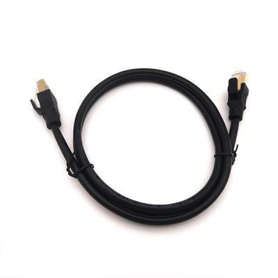 China Hot Selling Black Telecom Round RJ45 Cable Ethernet Cabl For Network For Cat 8 Cable for sale