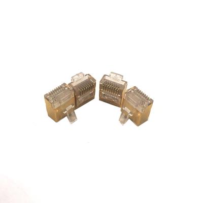 China For cat6/cat7/cat8 plugging ftp 8p8c short body modular jack Rj45 male connector for slim cable ftp slim Rj45 for sale