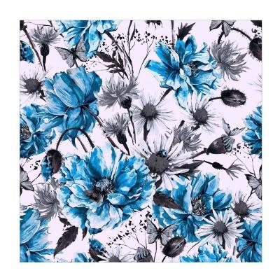 China Shrink-Resistant Daisy 75D Polyester 100g Digital Printed Fabric For Sale for sale