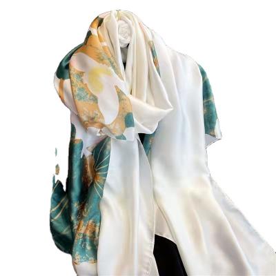 China Chiffon factory beach scarf ladies silk scarves for summer printed beach shawl scarf. 90*180cm for sale